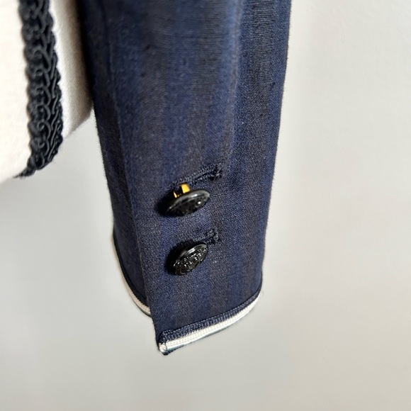 NWT Scotch & Soda Cotton Navy Blue Blazer with Military Braid Trim SZ XS - Picture 6 of 11